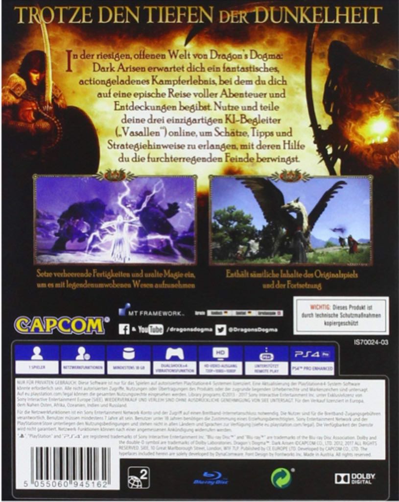 Dragon’s Dogma - Dark Arisen - Sony PlayStation 4 (PS4) video game collectible [Barcode 5055060945162] - Main Image 2