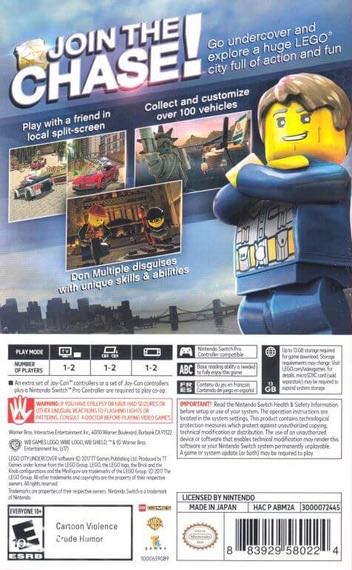 LEGO City Undercover - Nintendo Switch (TT Games - 1) video game collectible [Barcode 883929580729] - Main Image 2