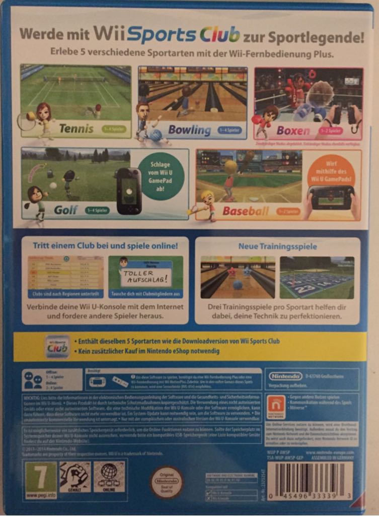 Wii Sports Club - Nintendo Wii U (Nintendo) video game collectible [Barcode 045496333393] - Main Image 2