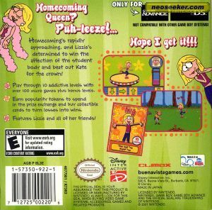 Lizzie McGuire 3: Homecoming Havoc - Nintendo Game Boy Advance (GBA) (Disney Interactive - 1) video game collectible [Barcode 712725002206] - Main Image 2