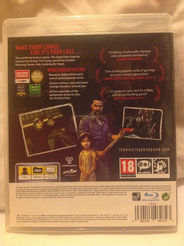 The Walking Dead - Sony PlayStation 3 (PS3) (Telltale Games - 1) video game collectible [Barcode 5060146460743] - Main Image 2