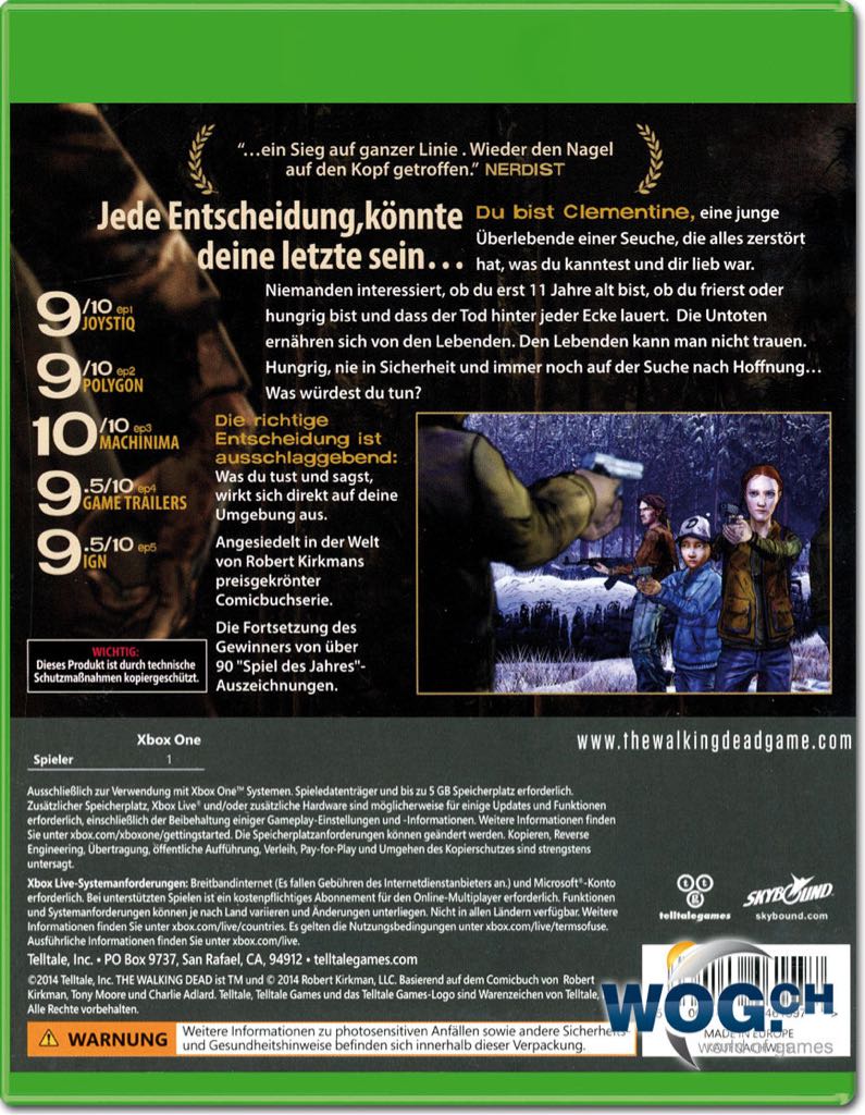 The Walking Dead: Season 1 - Microsoft Xbox One (Telltale Games - 1) video game collectible [Barcode 5060146461160] - Main Image 2