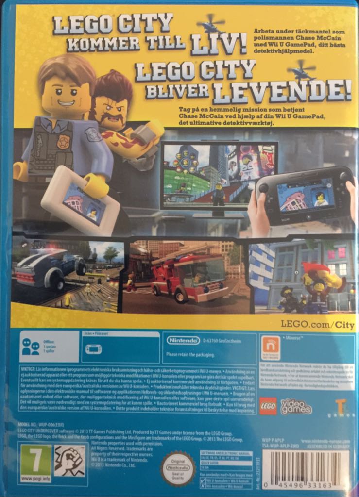 LEGO City Undercover - Nintendo Wii U (1) video game collectible [Barcode 045496331634] - Main Image 2