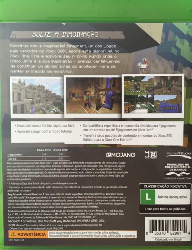 Minecraft: Xbox One Edition - Microsoft Xbox One (Mojang) video game collectible [Barcode 885370829914] - Main Image 2