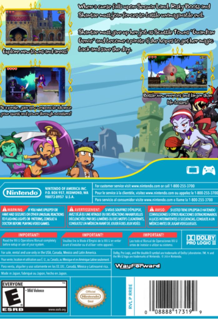 Shantae and the Pirate’s Curse - Nintendo Wii U (Nintendo - 1) video game collectible - Main Image 2