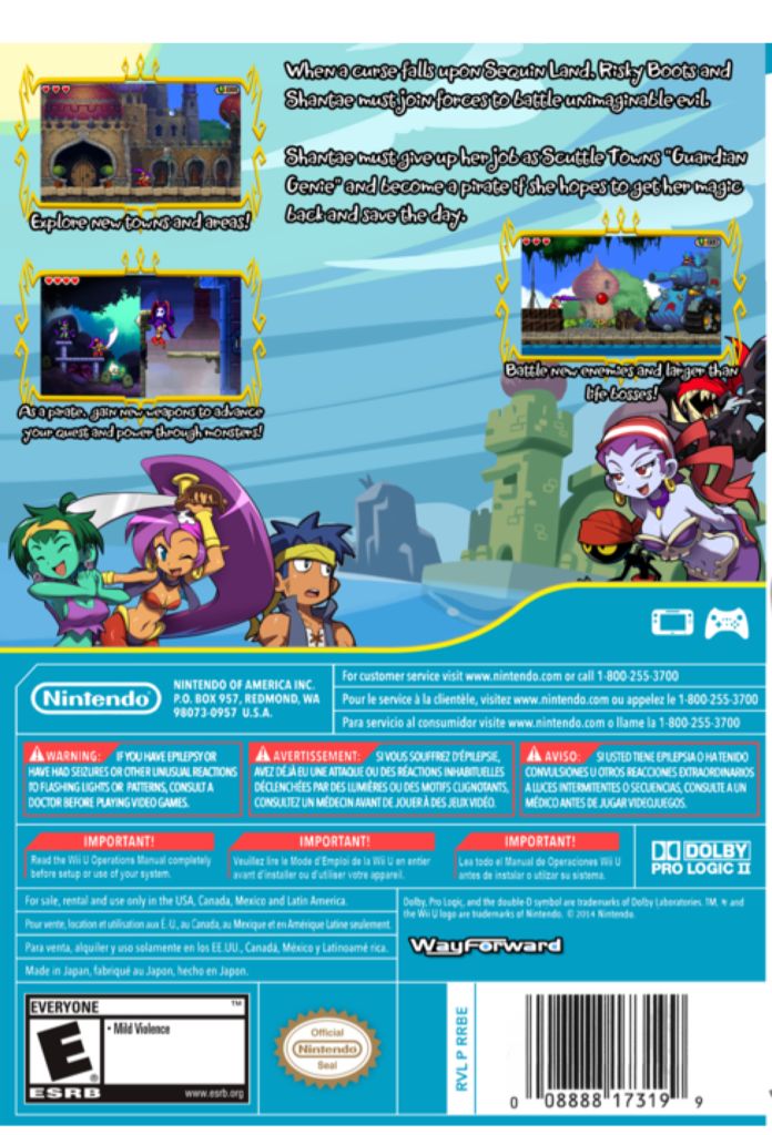 Shantae and the Pirate’s Curse - Nintendo Wii U (Nintendo) video game collectible - Main Image 2