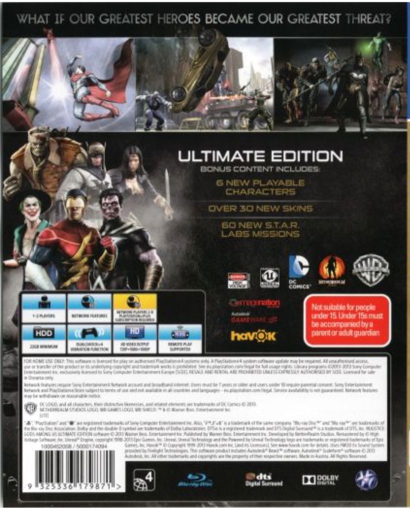 Injustice Gods Among Us Ultimate Edition - Sony PlayStation 4 (PS4) (NetherRealm - 2) video game collectible - Main Image 2