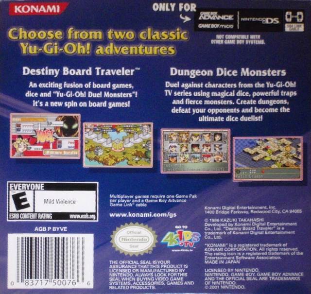 Yu-Gi-Oh! Double Pack 2: Destiny Board Traveler & Dungeon Dice Monsters - Nintendo Game Boy Advance (GBA) (Konami - 1) video game collectible - Main Image 2