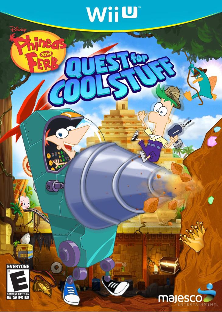 Phineas And Ferb Quest For Cool Stuff - Nintendo Wii U (Majesco Entertainment) video game collectible [Barcode 096427018117] - Main Image 1