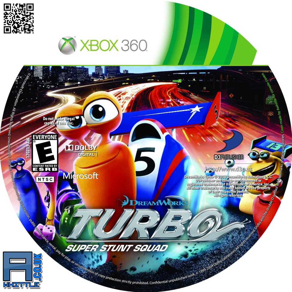 Turbo: Super Stunt Squad - Microsoft Xbox 360 (D3 Publisher) video game collectible [Barcode 879278002401] - Main Image 2