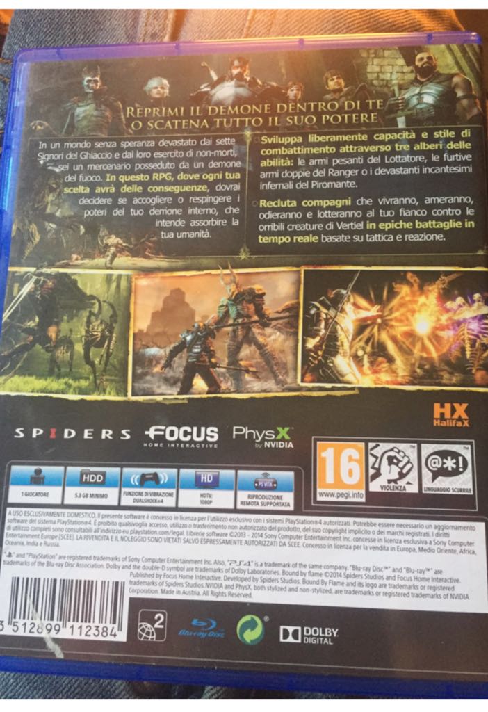 Bound By Flame - Sony PlayStation 4 (PS4) video game collectible [Barcode 3512899112384] - Main Image 2