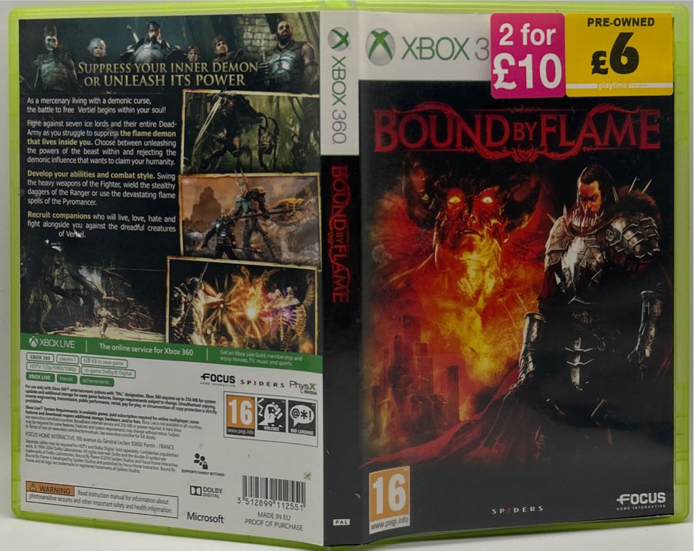 Bound By Flame - Microsoft Xbox 360 (Focus Home Entertainment - 1) video game collectible [Barcode 3512899112551] - Main Image 3