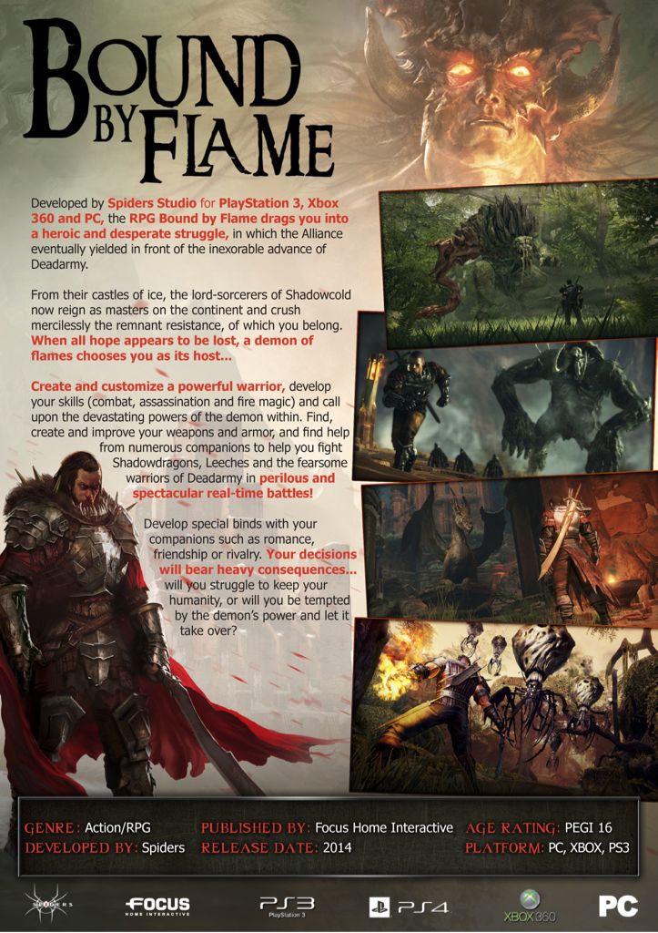 BOUND BY FLAME - Microsoft Xbox Live Arcade (XBLA) video game collectible - Main Image 2