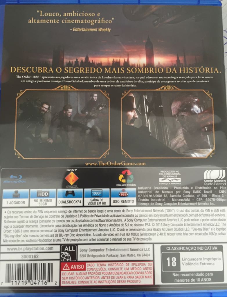 The Order 1886 - Sony PlayStation 4 (PS4) (Sony Computer Entertaiment - 1) video game collectible [Barcode 711719047162] - Main Image 2
