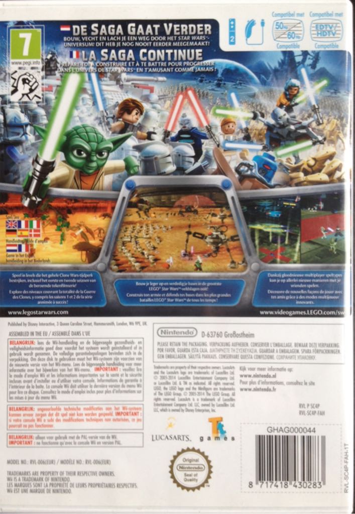 LEGO Star Wars III: The Clone Wars - Nintendo Wii (LucasArts - 1-2) video game collectible [Barcode 8717418430283] - Main Image 2
