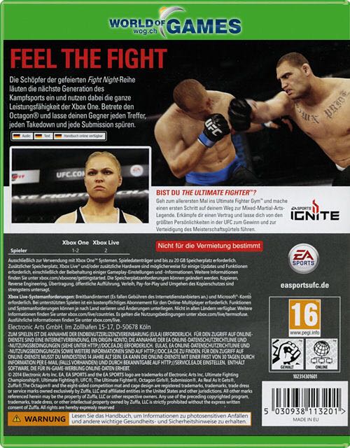 UFC EA Sports - Microsoft Xbox One ((EA) Electronic Arts) video game collectible - Main Image 2