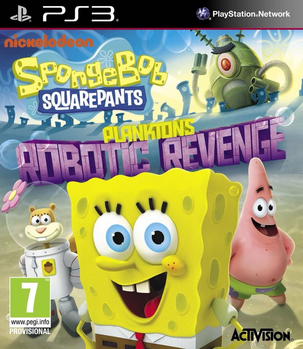 SpongeBob SquarePants: Plankton’s Robotic Revenge - Microsoft Xbox 360 (Activision - 1-4) video game collectible [Barcode 047875767508] - Main Image 3