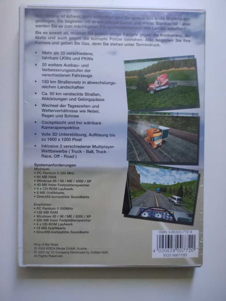 King Of The Road - PC video game collectible [Barcode 4020628007720] - Main Image 2