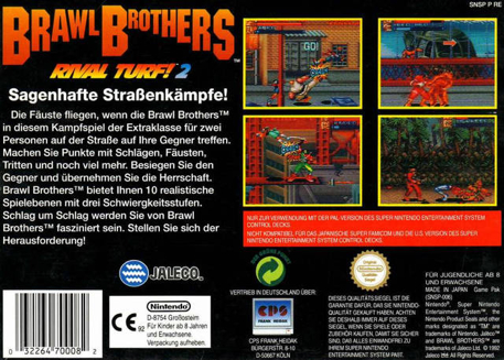Brawl Brothers: Rival Turf! 2 - Nintendo Super Nintendo Entertainment System (SNES) (Nintendo - 2) video game collectible - Main Image 2