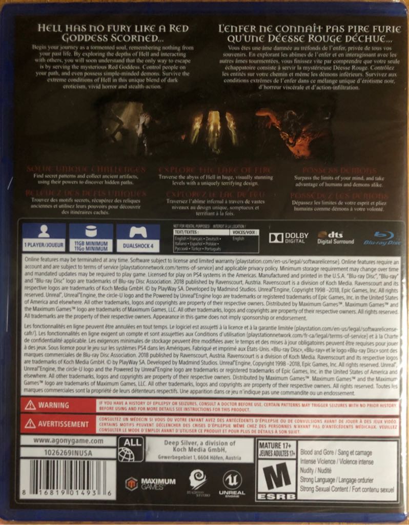 Agony - Sony PlayStation 4 (PS4) (Maximum Games - 1) video game collectible [Barcode 816819014936] - Main Image 2