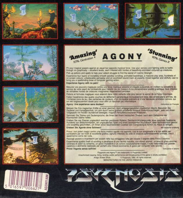 Agony - Commodore Amiga video game collectible - Main Image 2