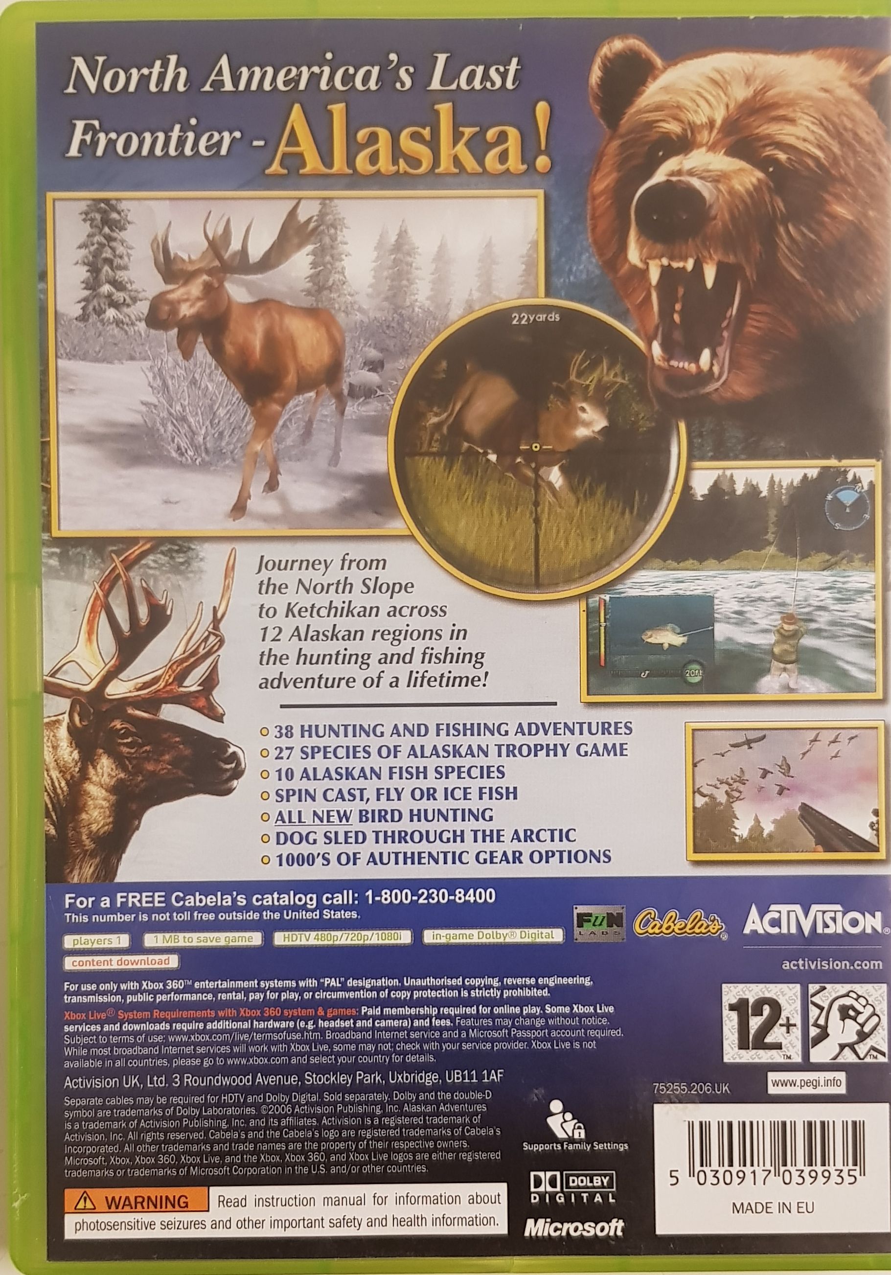Cabela’s Alaskan Adventures - Microsoft Xbox 360 (”Activision” - 1) video game collectible [Barcode 5030917039935] - Main Image 2
