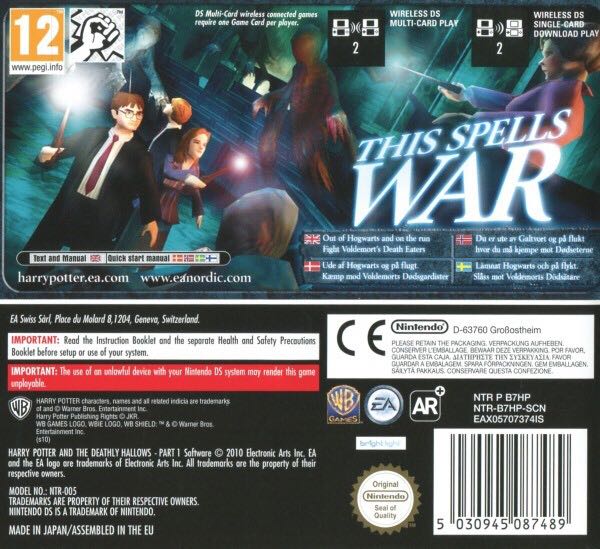 Harry Potter And The Deathly Hallows Part 1 - Nintendo DS (EA - 2) video game collectible [Barcode 014633194555] - Main Image 2