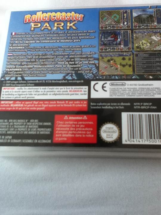 Rollercoaster Park - Nintendo DS (1) video game collectible [Barcode 4041417500109] - Main Image 2