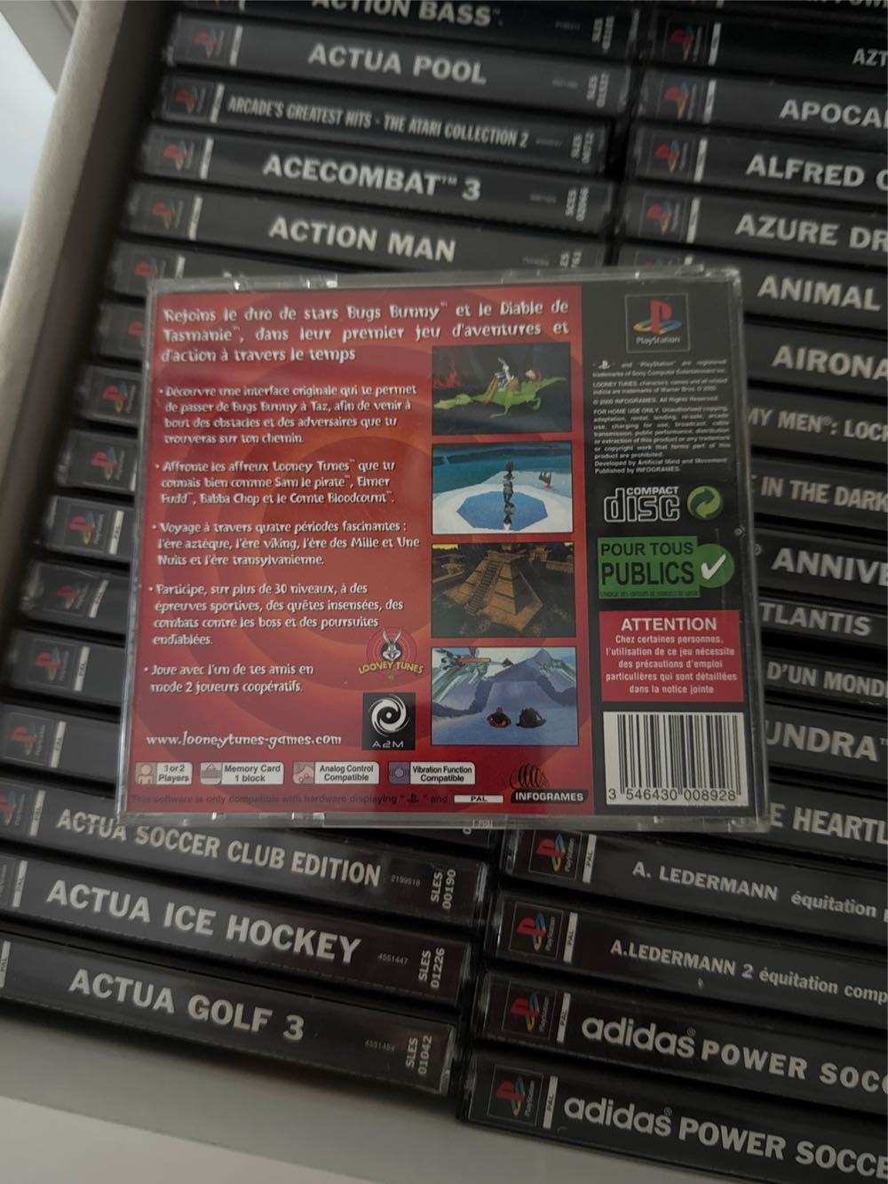 Bugs Bunny & Taz: La Spirale Du Temps - Sony PlayStation video game collectible [Barcode 3546430008928] - Main Image 3