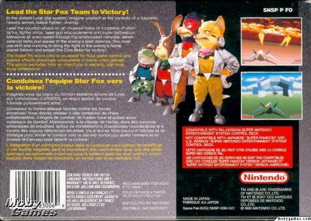 StarFox - Nintendo Super Nintendo Entertainment System (SNES) (Nintendo - 1) video game collectible [Barcode 045496830069] - Main Image 2