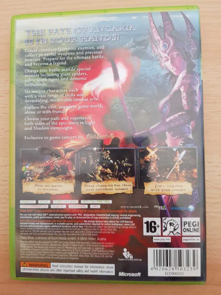 Sacred 2: Fallen Angel - Microsoft Xbox 360 (cdv Software Entertainment Deep Silver - 4) video game collectible [Barcode 4020628503239] - Main Image 2