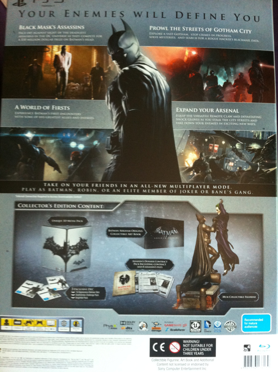 Batman: Arkham Origins (International Collector’s Edition) - Sony PlayStation 3 (PS3) (Warner Bros Interactive - 1) video game collectible [Barcode 9325336176139] - Main Image 2