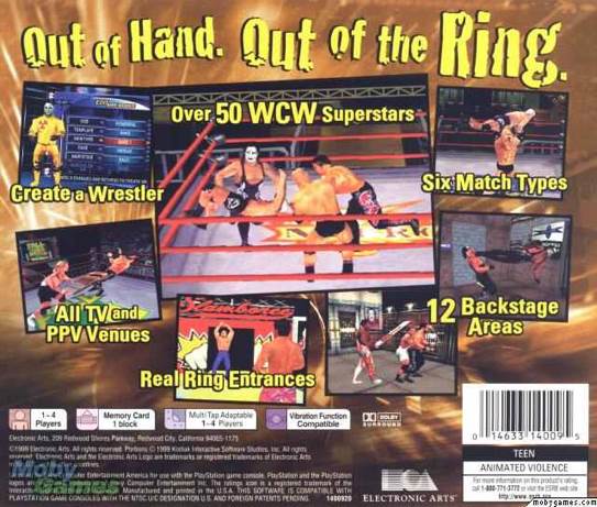 WCW Mayhem - Sony PlayStation (EA Games - 4) video game collectible [Barcode 014633140095] - Main Image 2