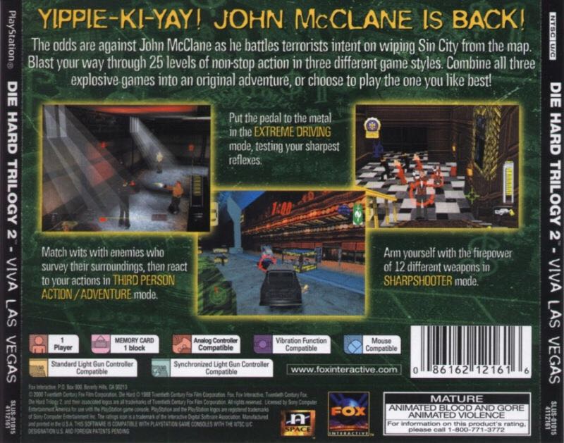 Die Hard Trilogy 2 - Viva Las Vegas - Sony PlayStation (Electronic Arts/EA Games - 1) video game collectible [Barcode 5030931022005] - Main Image 2