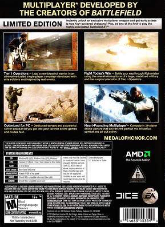 Medal Of Honor - Limited Edition - PC (Electronic Arts, Inc.) video game collectible - Main Image 2