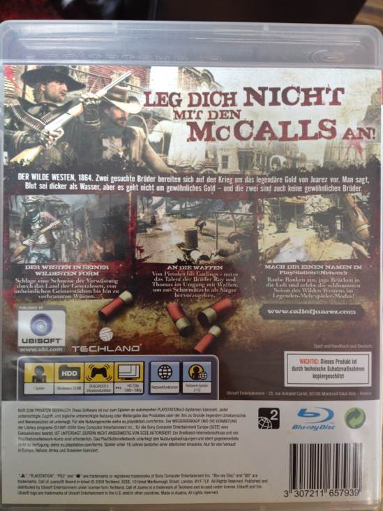 Call of Juarez: Bound in Blood - Sony PlayStation 3 (PS3) (Ubisoft - 1) video game collectible [Barcode 3307211657984] - Main Image 2