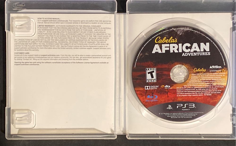 Cabela’s African Adventures - Sony PlayStation 3 (PS3) (Activision - 1-4) video game collectible [Barcode 047875767782] - Main Image 3