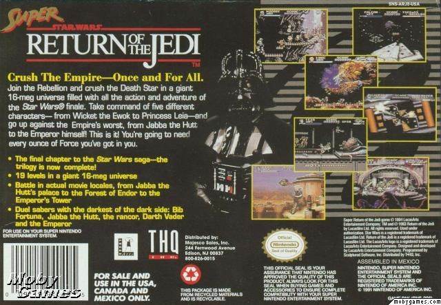 Super Star Wars - Return of the Jedi - Nintendo Super Nintendo Entertainment System (SNES) (JVC - 1) video game collectible [Barcode 009119940405] - Main Image 2