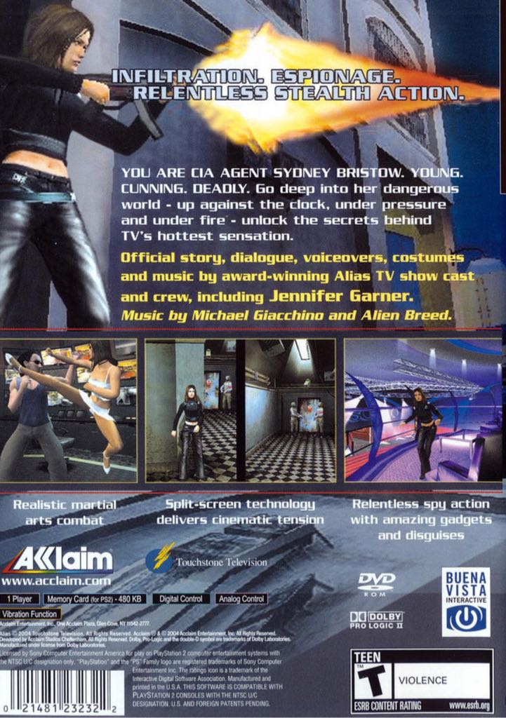 Alias - Sony PlayStation 2 (PS2) (Acclaim Entertainment - 1) video game collectible [Barcode 021481232322] - Main Image 2