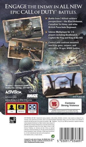 Call of Duty: Roads to Victory - Sony PlayStation Portable (PSP) video game collectible [Barcode 5030917041105] - Main Image 2