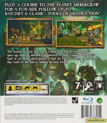 Ratchet and Clank: Quest For Booty - Sony PlayStation 3 (PS3) (Sony Computer Entertainment - 1) video game collectible [Barcode 711719739050] - Main Image 2