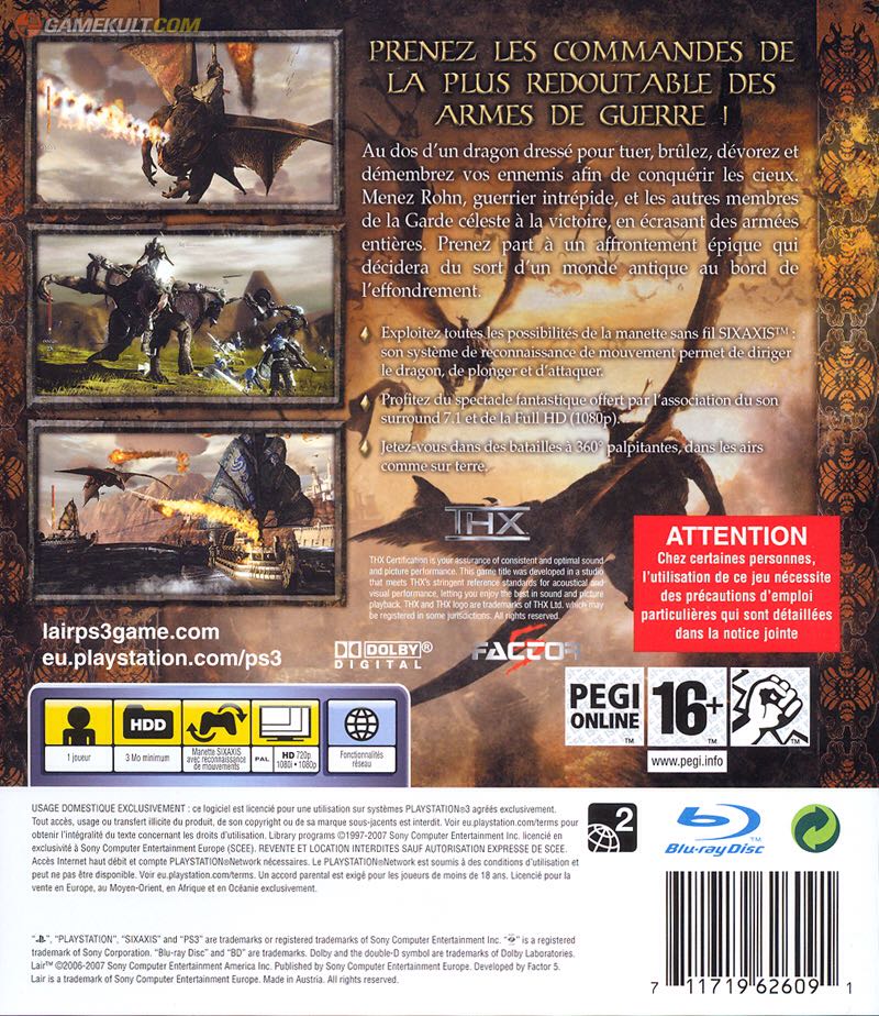 Lair - Sony PlayStation 3 (PS3) video game collectible - Main Image 2