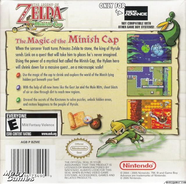The Legend Of Zelda: The Minish Cap - Nintendo Game Boy Advance (GBA) (Nintendo - 1) video game collectible [Barcode 0045496734909] - Main Image 2