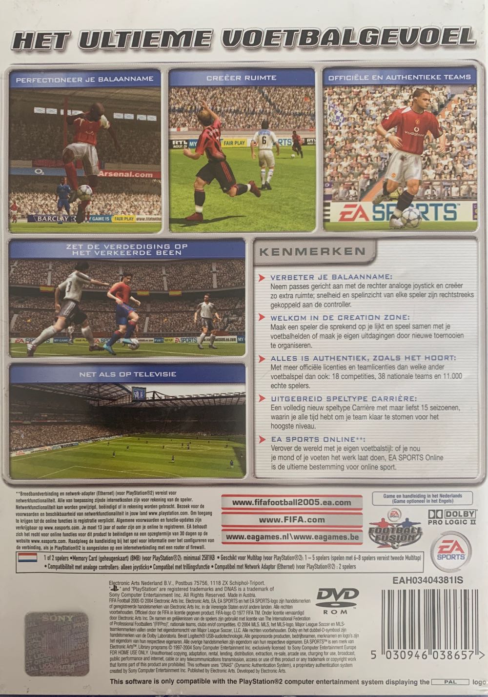 FIFA Football 2005 - Sony PlayStation 2 (PS2) (EA Swiss - 1-8) video game collectible [Barcode 5030946038657] - Main Image 2