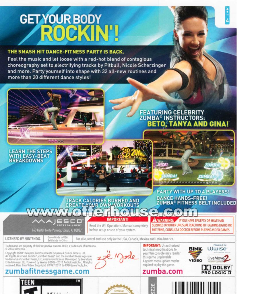 Zumba Fitness World Party - Nintendo Wii U (Zumba) video game collectible - Main Image 2