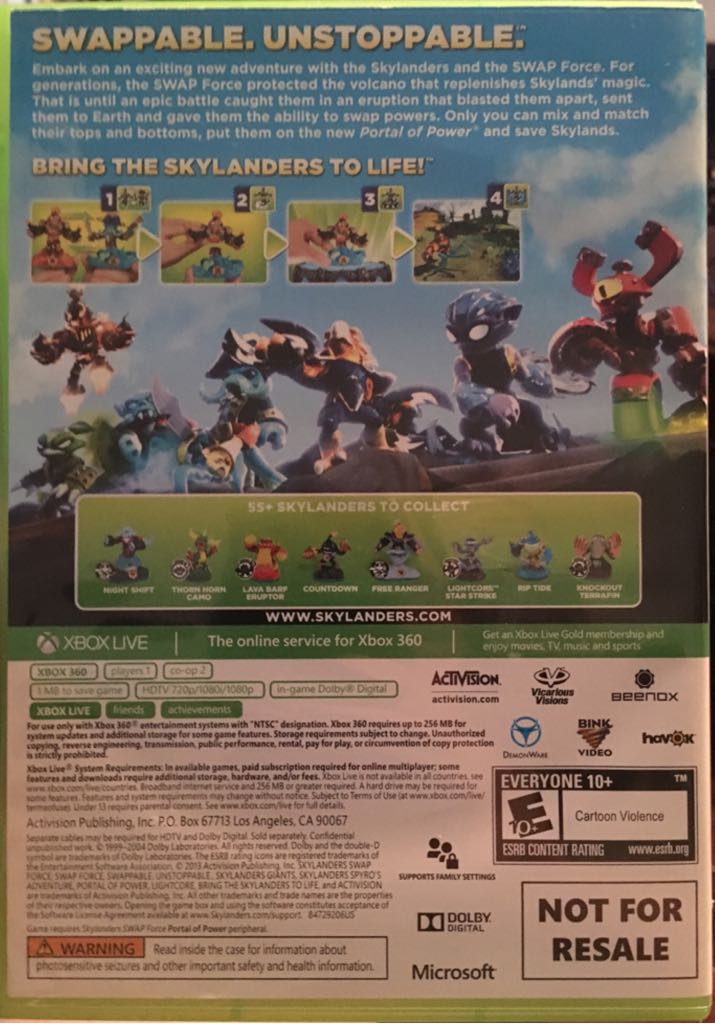 Skylanders Swapforce - Microsoft Xbox 360 (Activision) video game collectible - Main Image 2