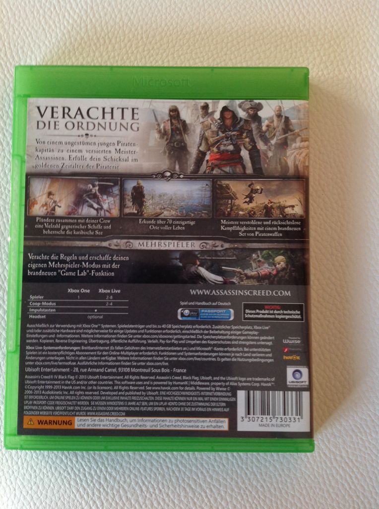 Assassin’s Creed IV : Black Flag - Microsoft Xbox One (Ubi Soft - 1) video game collectible [Barcode 3307215730331] - Main Image 2