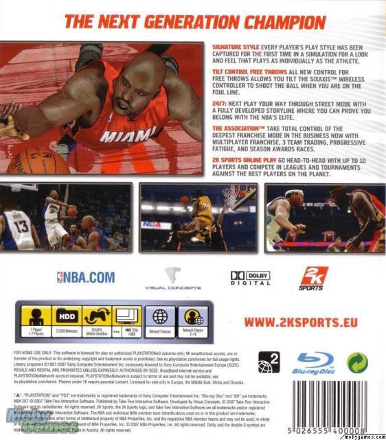 NBA 2k7 - Sony PlayStation 3 (PS3) (2K Boston/2K - 10) video game collectible [Barcode 5026555400008] - Main Image 2