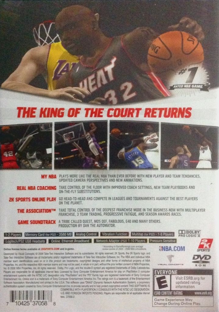 Nba 2k7 - Sony PlayStation 2 (PS2) (2K Boston/2K - 2) video game collectible [Barcode 710425370588] - Main Image 2