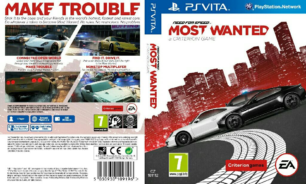 Need for Speed Most Wanted PS Vita - Sony PlayStation Vita (PS Vita) (EA Games) video game collectible - Main Image 2